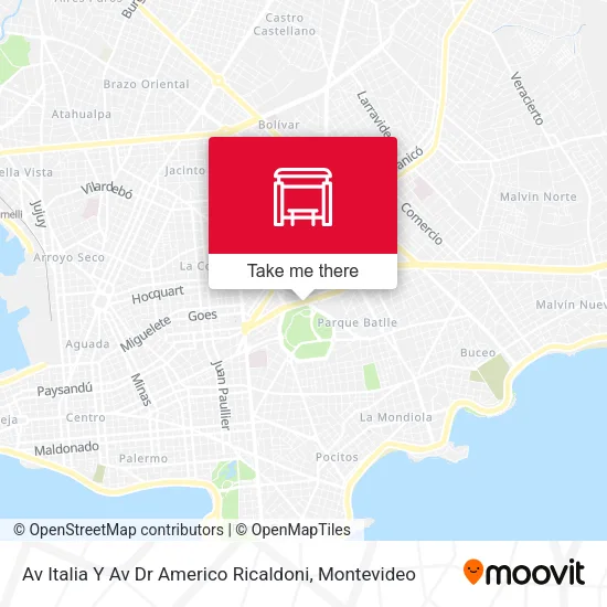 Av Italia Y Av Dr Americo Ricaldoni map
