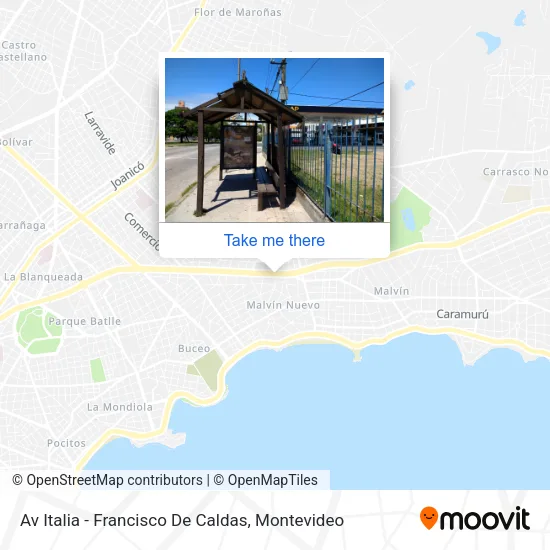 Av Italia - Francisco De Caldas map