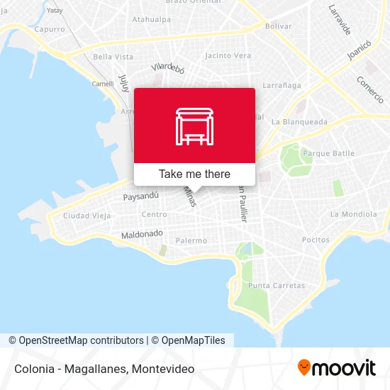 Colonia - Magallanes map