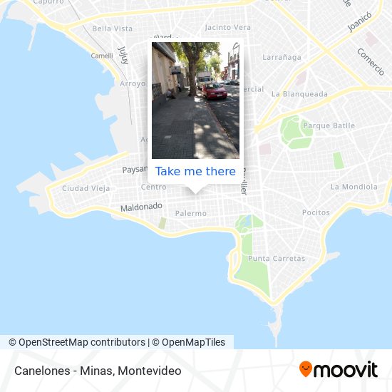 Mapa de Canelones - Minas