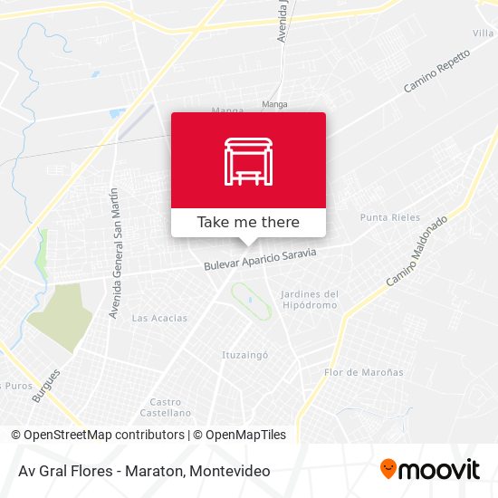Mapa de Av Gral Flores - Maraton