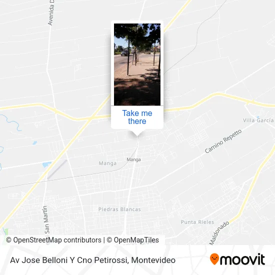 Mapa de Av Jose Belloni Y Cno Petirossi