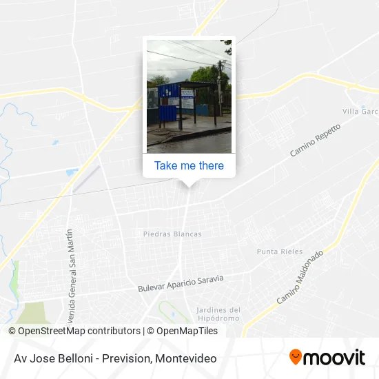 Mapa de Av Jose Belloni - Prevision