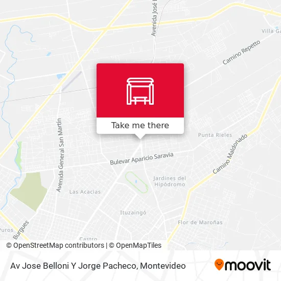 Mapa de Av Jose Belloni Y Jorge Pacheco