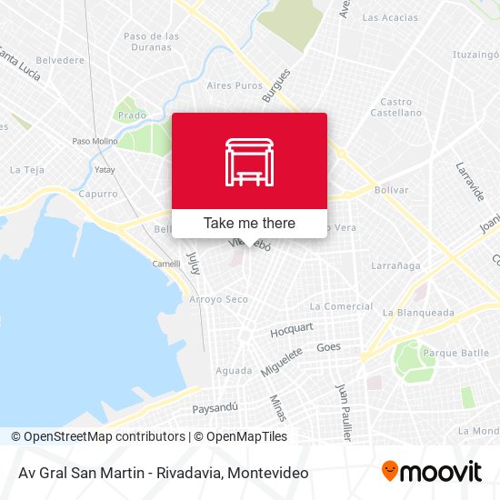 Av Gral San Martin - Rivadavia map