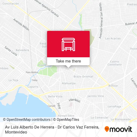 Av Luis Alberto De Herrera - Dr Carlos Vaz Ferreira map