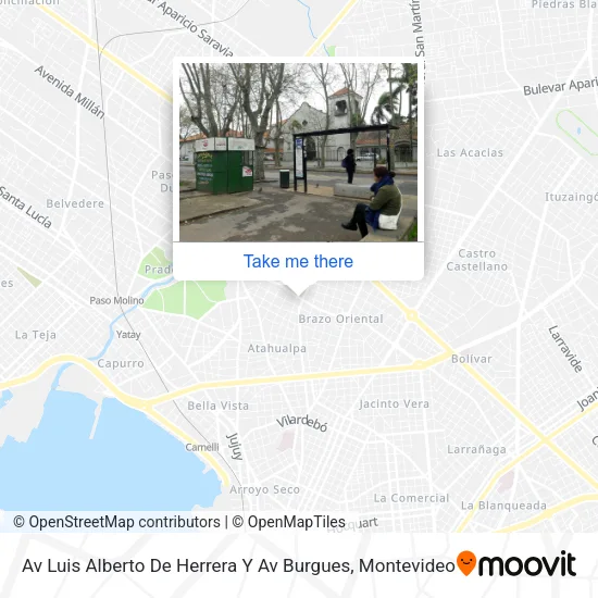 Av Luis Alberto De Herrera Y Av Burgues map