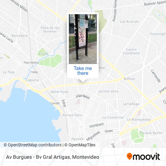 Av Burgues - Bv Gral Artigas map