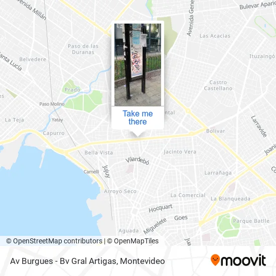 Av Burgues - Bv Gral Artigas map