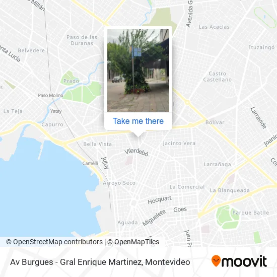 Av Burgues - Gral Enrique Martinez map