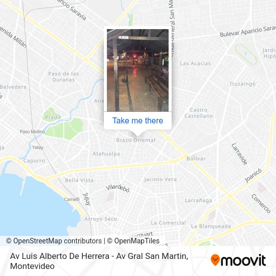 Mapa de Av Luis Alberto De Herrera - Av Gral San Martin