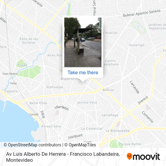 Mapa de Av Luis Alberto De Herrera - Francisco Labandeira