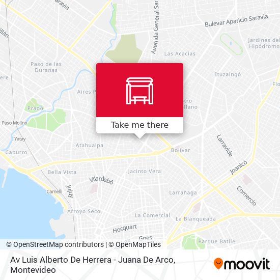 Mapa de Av Luis Alberto De Herrera - Juana De Arco