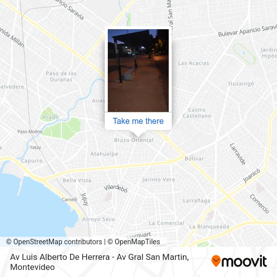 Mapa de Av Luis Alberto De Herrera - Av Gral San Martin