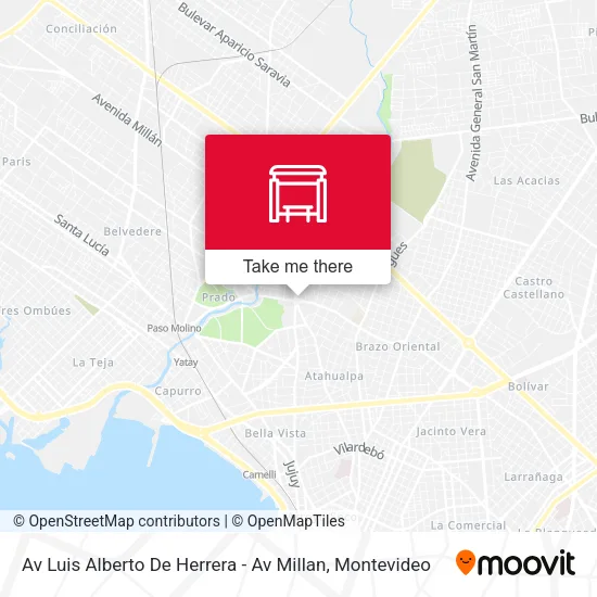 Mapa de Av Luis Alberto De Herrera - Av Millan