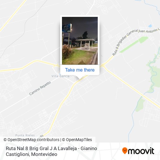 Ruta Nal 8 Brig Gral J A Lavalleja - Gianino Castiglioni map