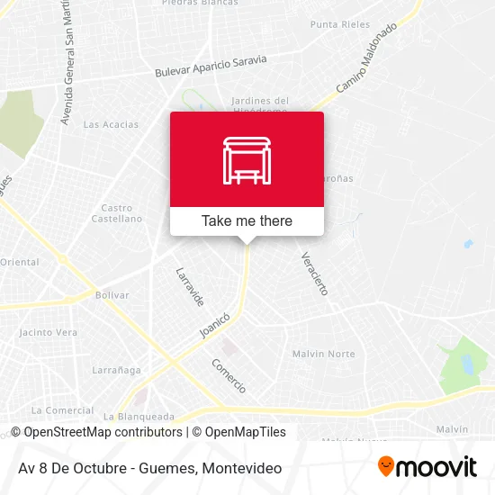 Mapa de Av 8 De Octubre - Guemes