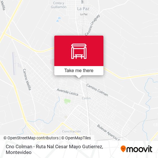 Cno Colman - Ruta Nal Cesar Mayo Gutierrez map