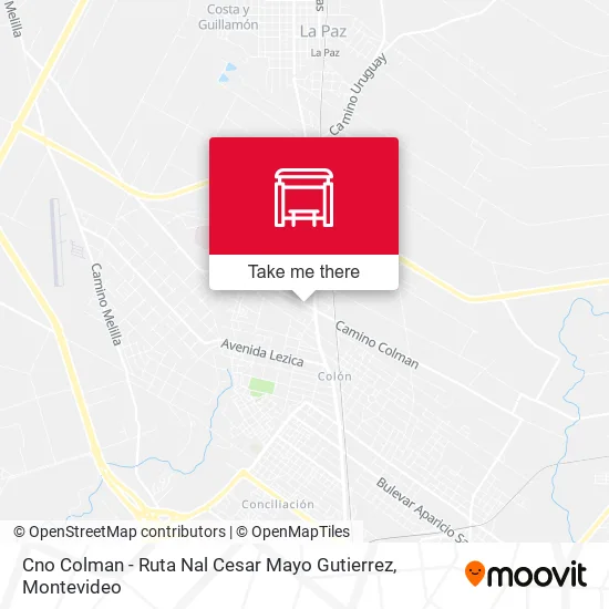 Cno Colman - Ruta Nal Cesar Mayo Gutierrez map