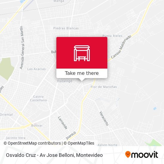 Osvaldo Cruz - Av Jose Belloni map