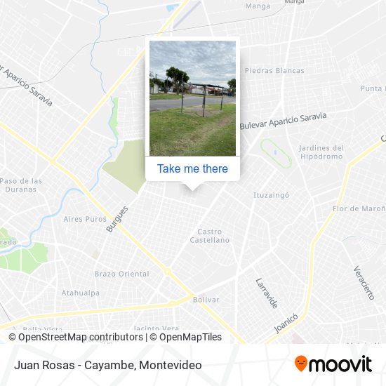 Juan Rosas - Cayambe map