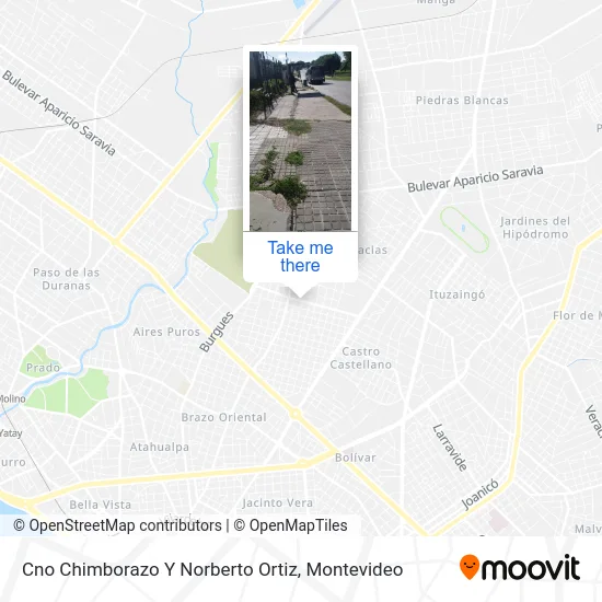 Cno Chimborazo Y Norberto Ortiz map