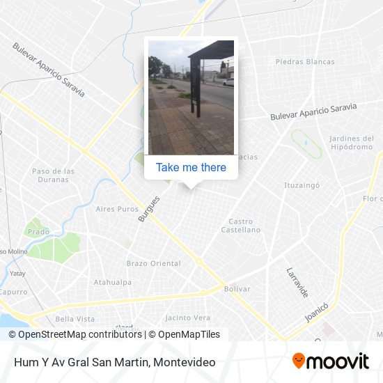 Mapa de Hum Y Av Gral San Martin