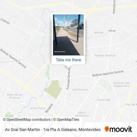 Av Gral San Martin - 1ra Pla A Galeano map