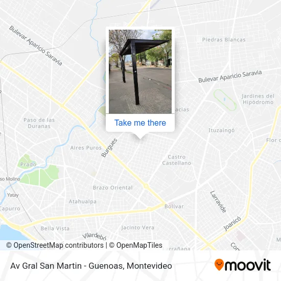 Av Gral San Martin - Guenoas map