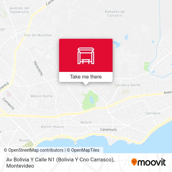 Av Bolivia Y Calle N1 (Bolivia Y Cno Carrasco) map