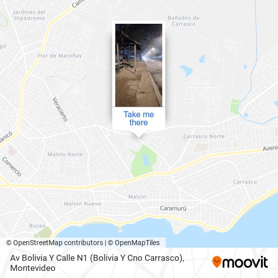 Mapa de Av Bolivia Y Calle N1 (Bolivia Y Cno Carrasco)