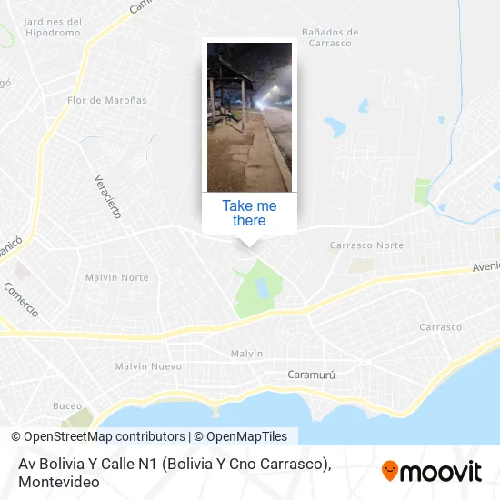 Mapa de Av Bolivia Y Calle N1 (Bolivia Y Cno Carrasco)