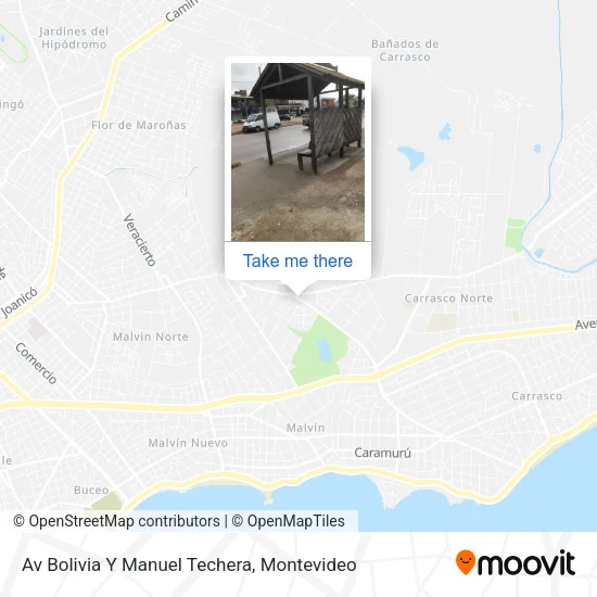 Mapa de Av Bolivia Y Manuel Techera