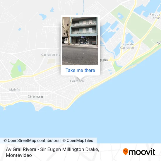 Av Gral Rivera - Sir Eugen Millington Drake map
