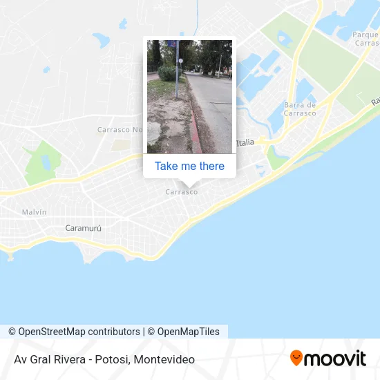 Av Gral Rivera - Potosi map