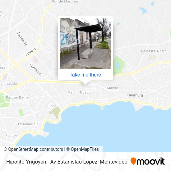 Hipolito Yrigoyen - Av Estanislao Lopez map