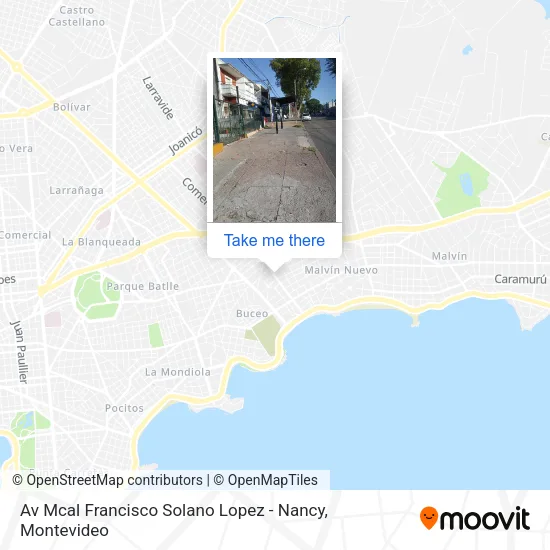 Av Mcal Francisco Solano Lopez - Nancy map