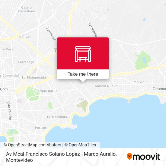 Av Mcal Francisco Solano Lopez - Marco Aurelio map