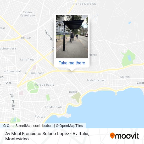 Av Mcal Francisco Solano Lopez - Av Italia map