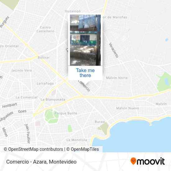 Comercio - Azara map
