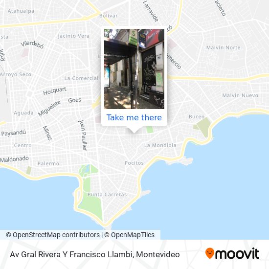 Mapa de Av Gral Rivera Y Francisco Llambi