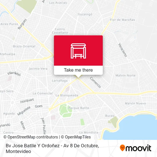 Mapa de Bv Jose Batlle Y Ordoñez - Av 8 De Octubre