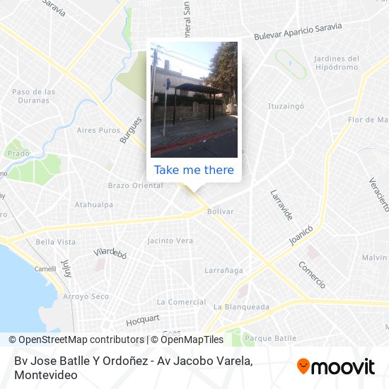 Mapa de Bv Jose Batlle Y Ordoñez - Av Jacobo Varela
