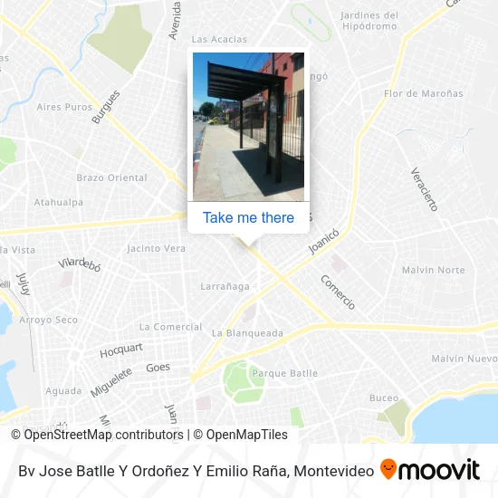 Mapa de Bv Jose Batlle Y Ordoñez Y Emilio Raña