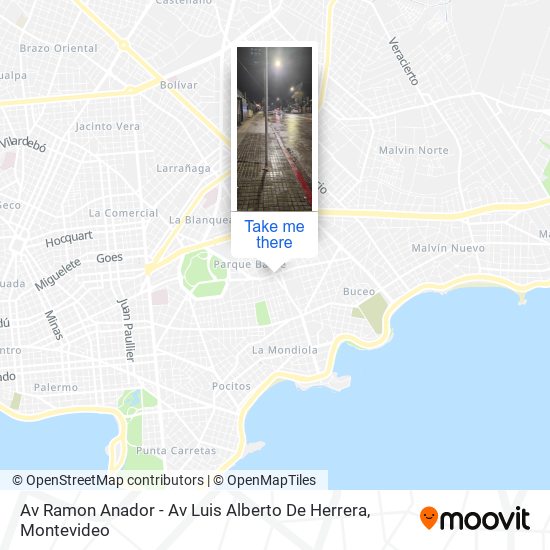Av Ramon Anador - Av Luis Alberto De Herrera map
