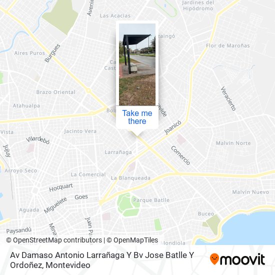 Mapa de Av Damaso Antonio Larrañaga Y Bv Jose Batlle Y Ordoñez