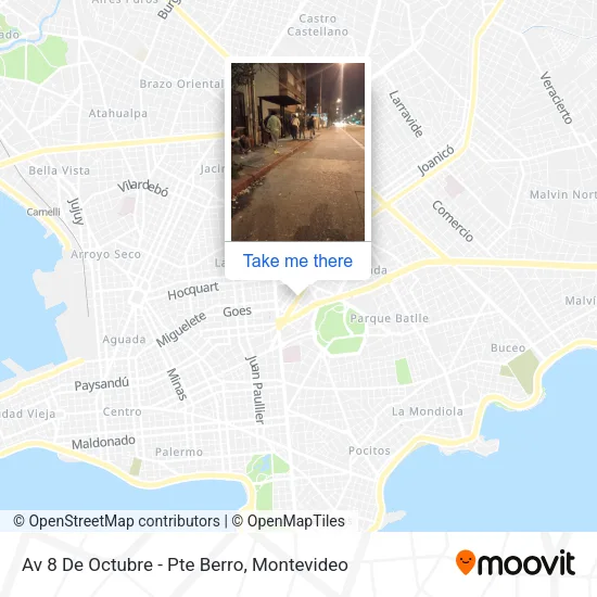 Mapa de Av 8 De Octubre - Pte Berro