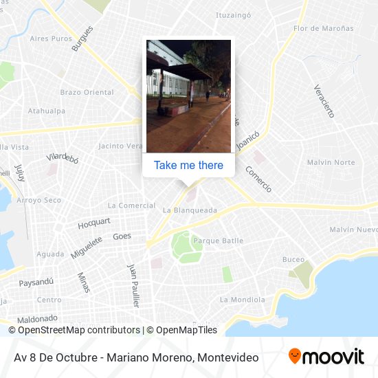 Mapa de Av 8 De Octubre - Mariano Moreno