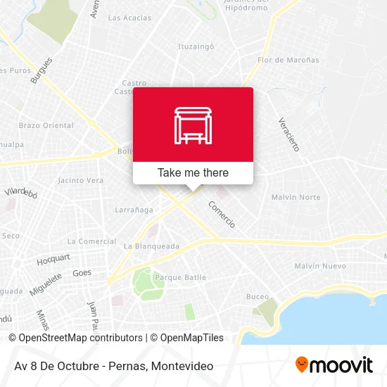 Mapa de Av 8 De Octubre - Pernas