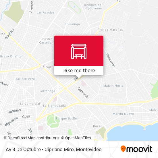 Av 8 De Octubre - Cipriano Miro map